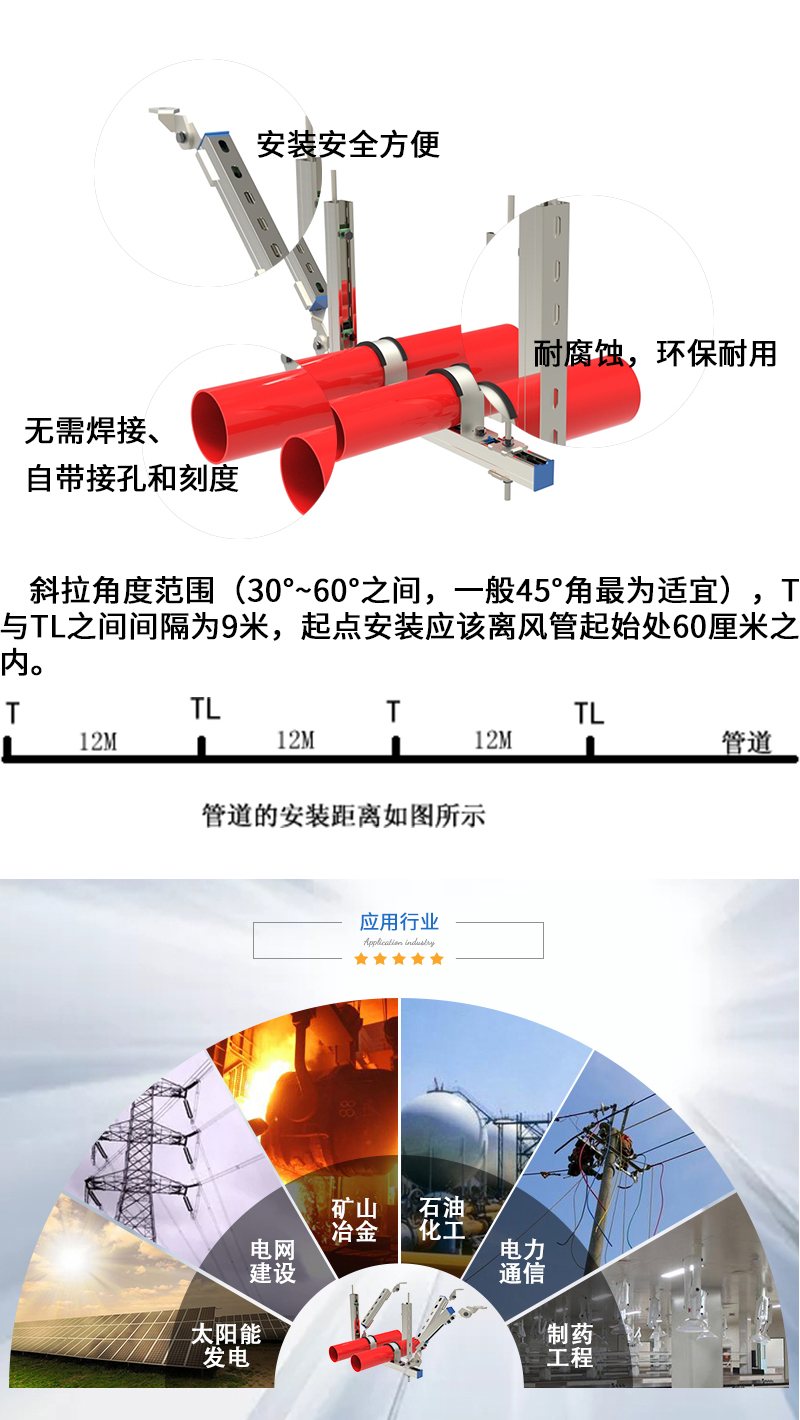 抗震支架—单管侧向支撑 抗震支架—单管侧向支撑